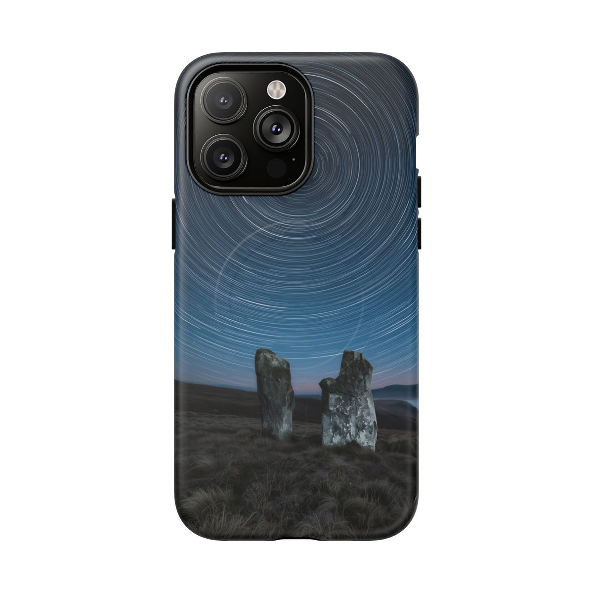 iPhone Star Trails Over Ancient Stones Premium MagSafe Case