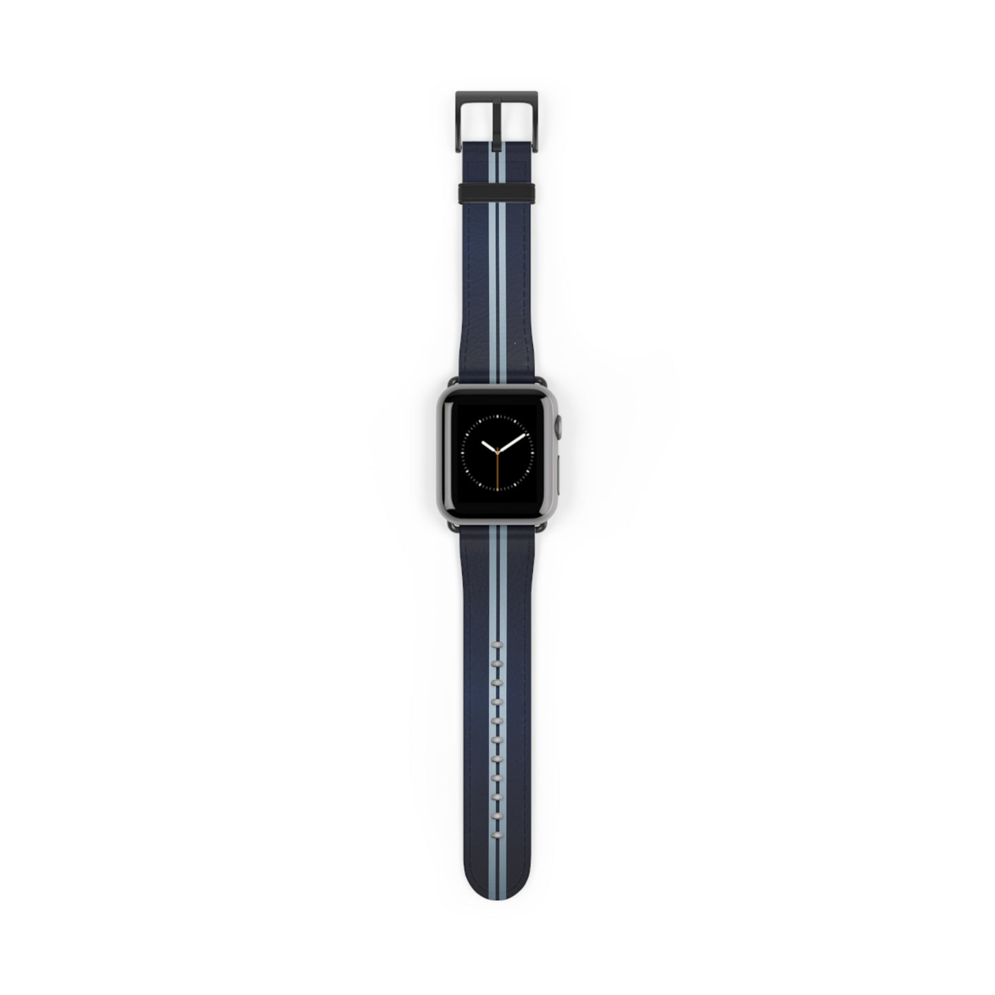 Navy Racing Stripe Apple Watch Strap - Minimal Motorsport Watch Band