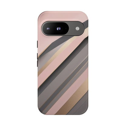 Google Pixel Case - Blush Neutral Stripes
