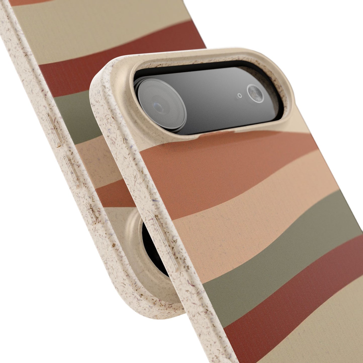 Personalised Eco-Friendly iPhone Case - Biodegradable Custom Name Phone Case - Retro Wave Design
