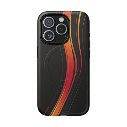 Flame Streak Matte iPhone Case - Racing Inspired Shockproof MagSafe® Compatible Cover