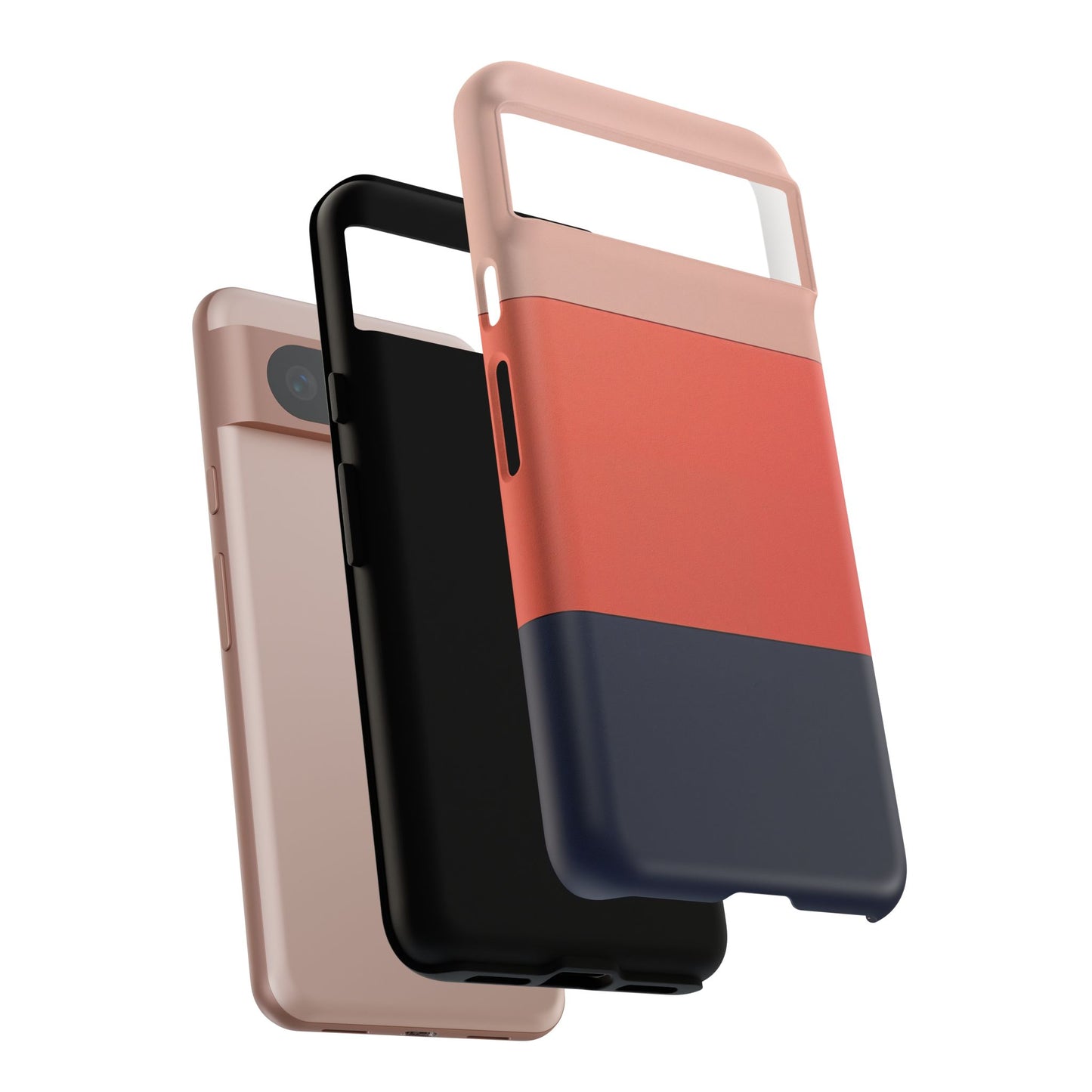 Retro Coral Google Pixel Case - Dual-Layer Shockproof Matte Cover