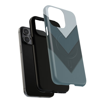 Midnight Chevron iPhone Case - Luxury Shockproof MagSafe® Tough Cover