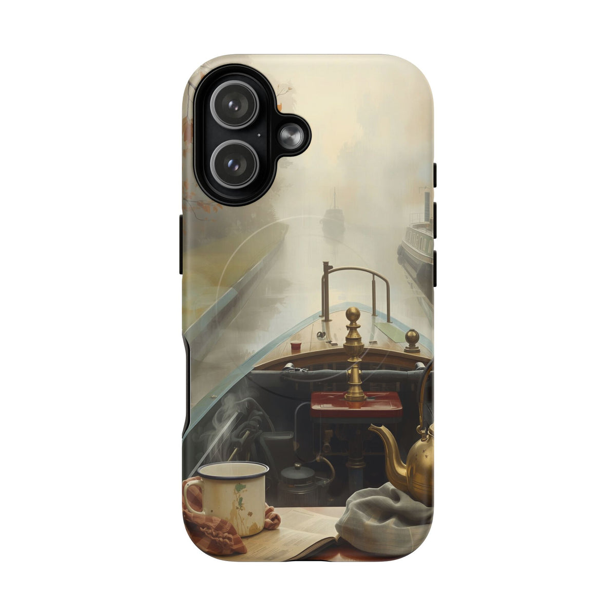 iPhone Misty Narrowboat Stern Premium MagSafe Case