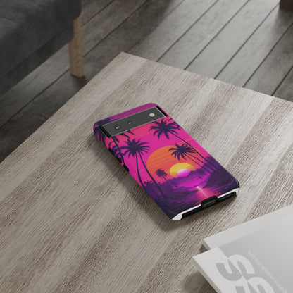 Google Pixel Case - Tropical Sunset Palm Paradise