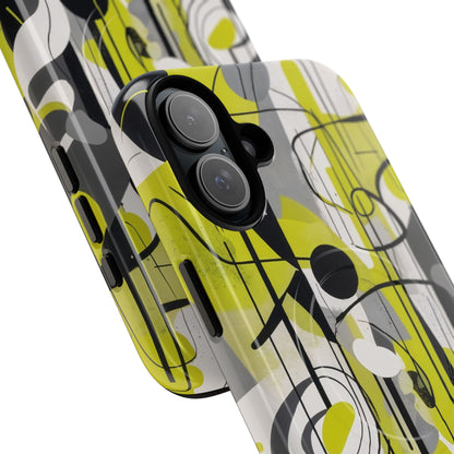 Neon Grid Abstract iPhone Case - Premium MagSafe Protective Cover