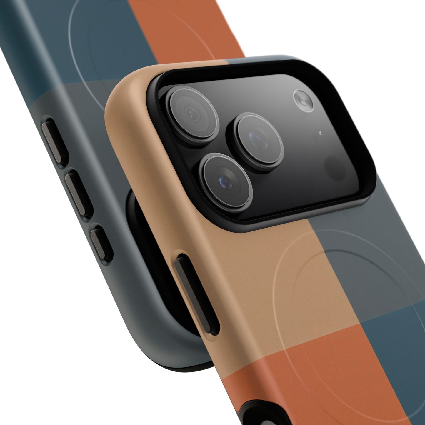 Harbour Grid Colour-Block iPhone Case - Luxury Shockproof MagSafe® Compatible Tough Cover