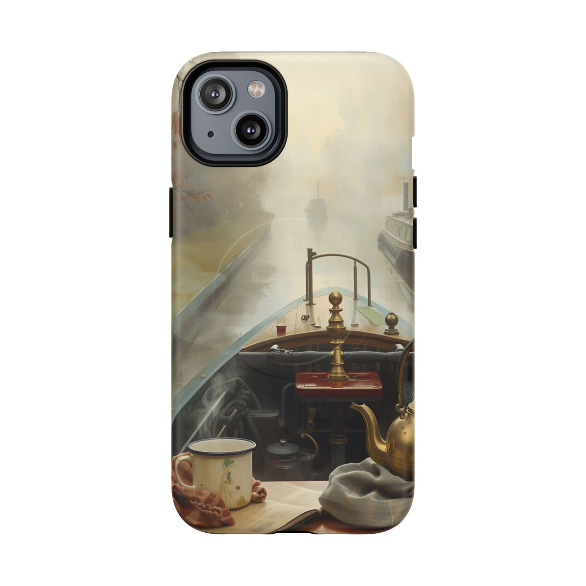 iPhone Misty Narrowboat Stern Premium MagSafe Case