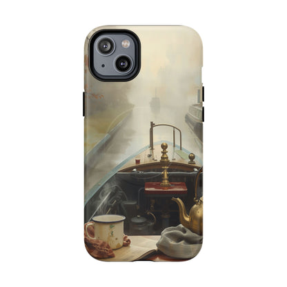 iPhone Misty Narrowboat Stern Premium MagSafe Case
