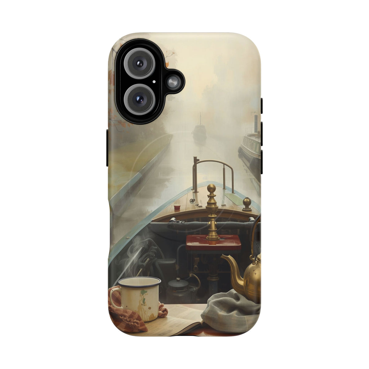 iPhone Misty Narrowboat Stern Premium MagSafe Case