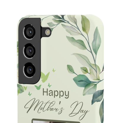 Samsung Galaxy Personalised Mothers Day  Case - Custom Photo Sage Green Botanical Cover