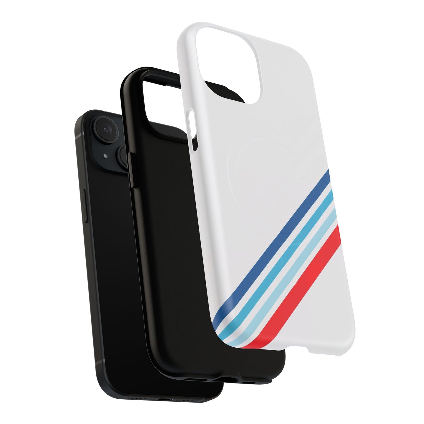 Retro Racing Stripe iPhone Case - Shockproof MagSafe® Compatible