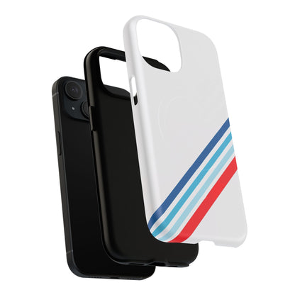 Retro Racing Stripe iPhone Case - Shockproof MagSafe® Compatible