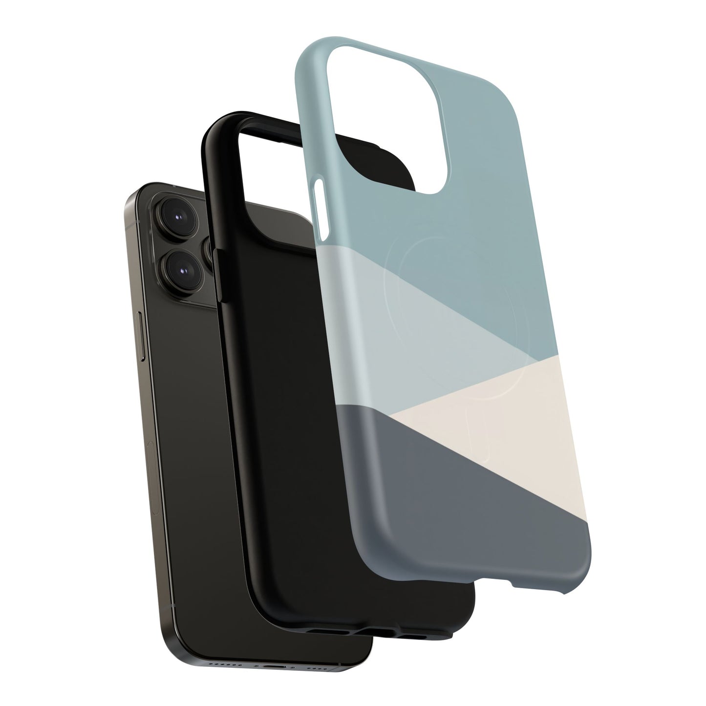 Arctic Slate Geo iPhone Case - Premium MagSafe Tough Cover