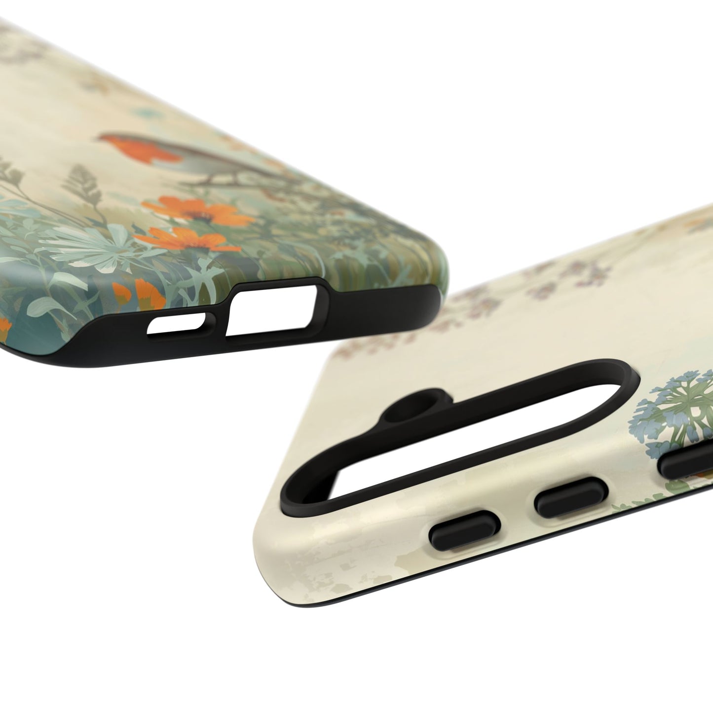 Samsung Galaxy Floral Robin Tough Case