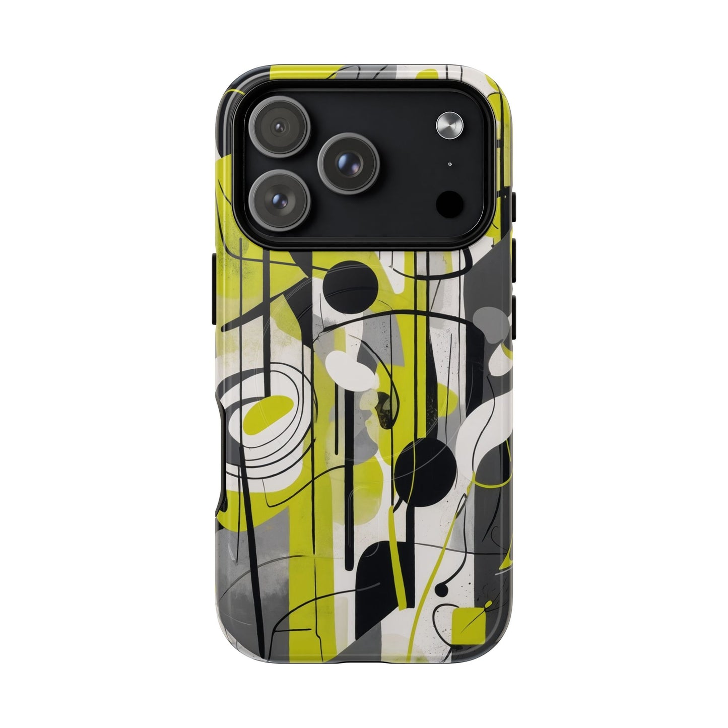 Neon Grid Abstract iPhone Case - Premium MagSafe Protective Cover