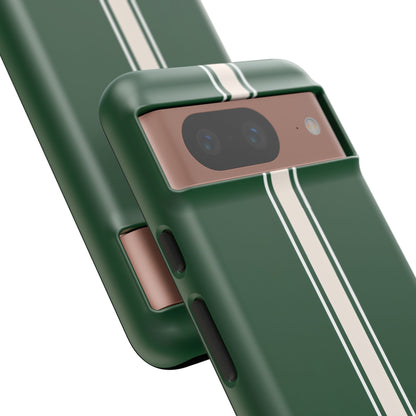 Google Pixel Case - British Racing Green Stripe Design