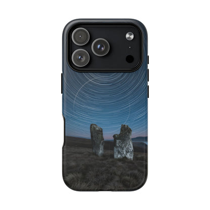 iPhone Star Trails Over Ancient Stones Premium MagSafe Case