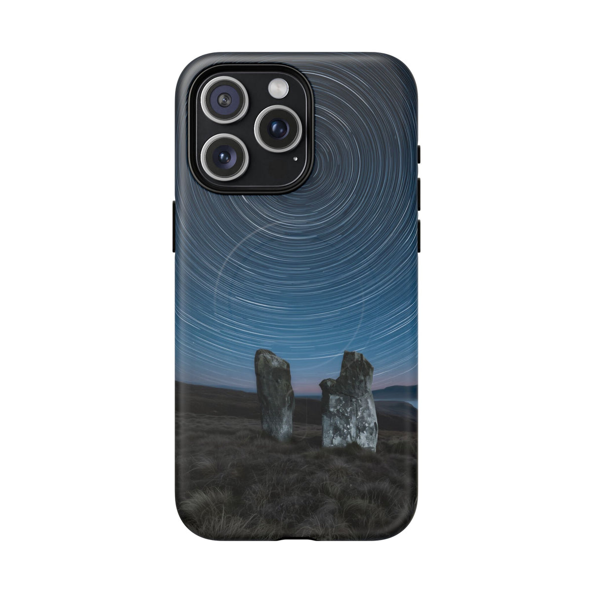 iPhone Star Trails Over Ancient Stones Premium MagSafe Case