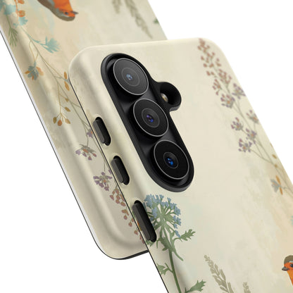 Samsung Galaxy Floral Robin Tough Case