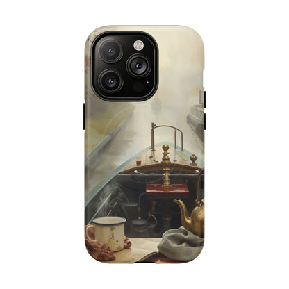 iPhone Misty Narrowboat Stern Premium MagSafe Case