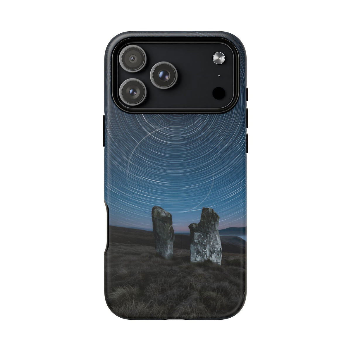 iPhone Star Trails Over Ancient Stones Premium MagSafe Case