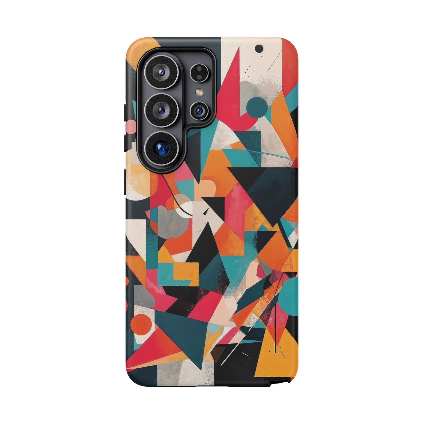 Samsung Galaxy Abstract Geometric Art Phone Case - Colourful Matte Tough Protective Cover