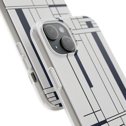 Minimal Navy & White Stripe Phone Case - Classic Modern Design