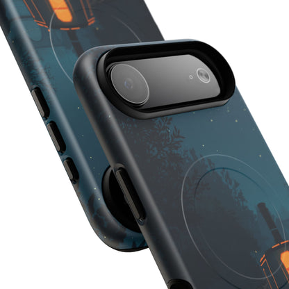 iPhone Night Narrowboat Canal Premium MagSafe Case