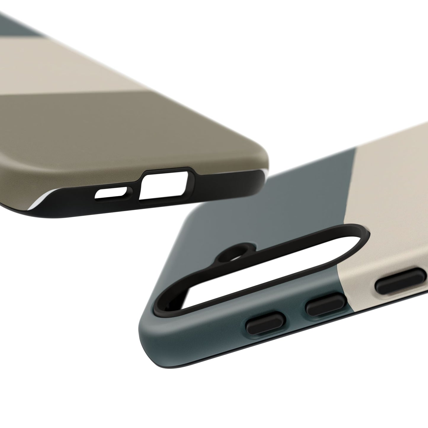 Samsung Galaxy Minimal Neutral Colour Block Phone Case - Matte Tough Protective Cover