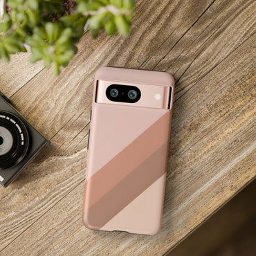 Google Pixel Case - Blush Diagonal Stripe