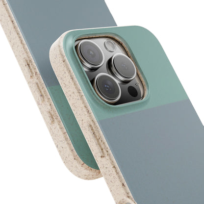 Personalised Eco-friendly iPhone Case - Custom Name Phone Case - Minimal Colour Block Design