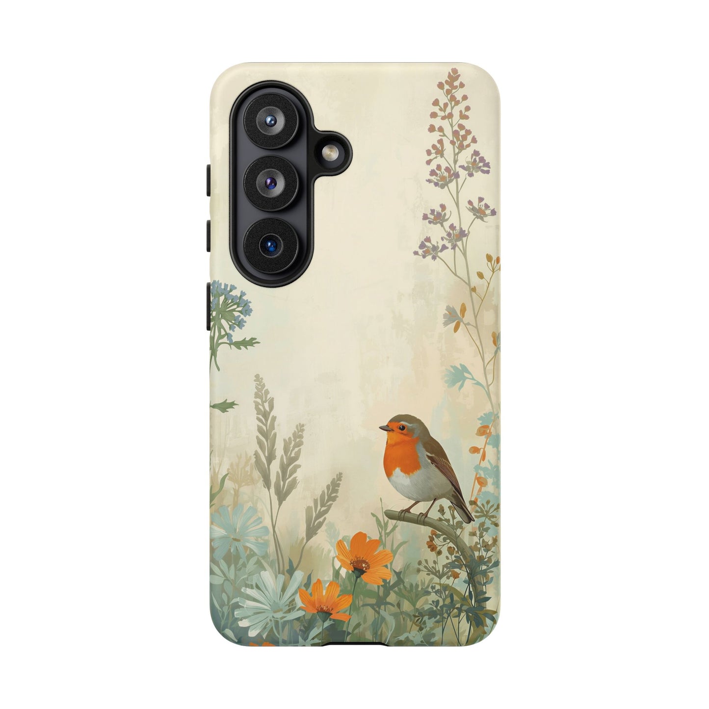 Samsung Galaxy Floral Robin Tough Case