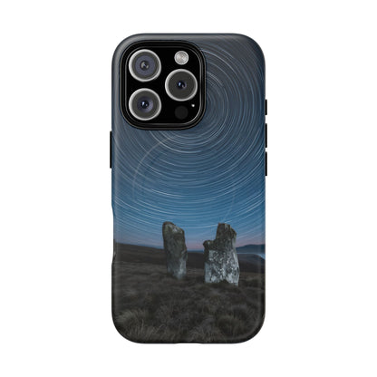 iPhone Star Trails Over Ancient Stones Premium MagSafe Case