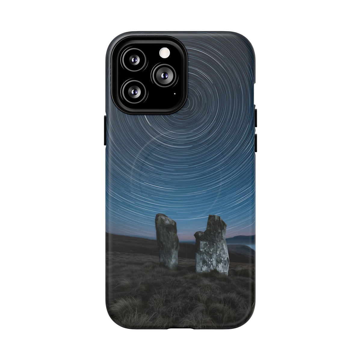 iPhone Star Trails Over Ancient Stones Premium MagSafe Case