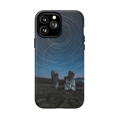 iPhone Star Trails Over Ancient Stones Premium MagSafe Case