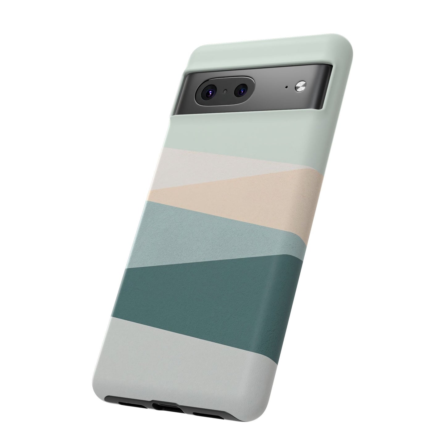 Google Pixel Case - Coastal Mist Blue Green Stripe