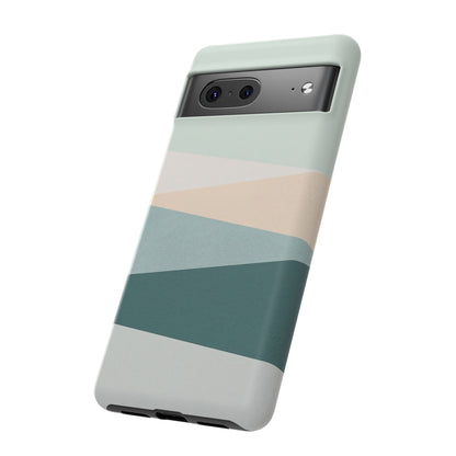 Google Pixel Case - Coastal Mist Blue Green Stripe