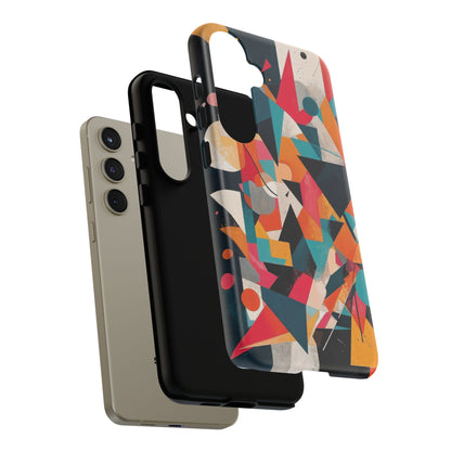 Samsung Galaxy Abstract Geometric Art Phone Case - Colourful Matte Tough Protective Cover
