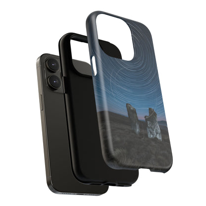 iPhone Star Trails Over Ancient Stones Premium MagSafe Case