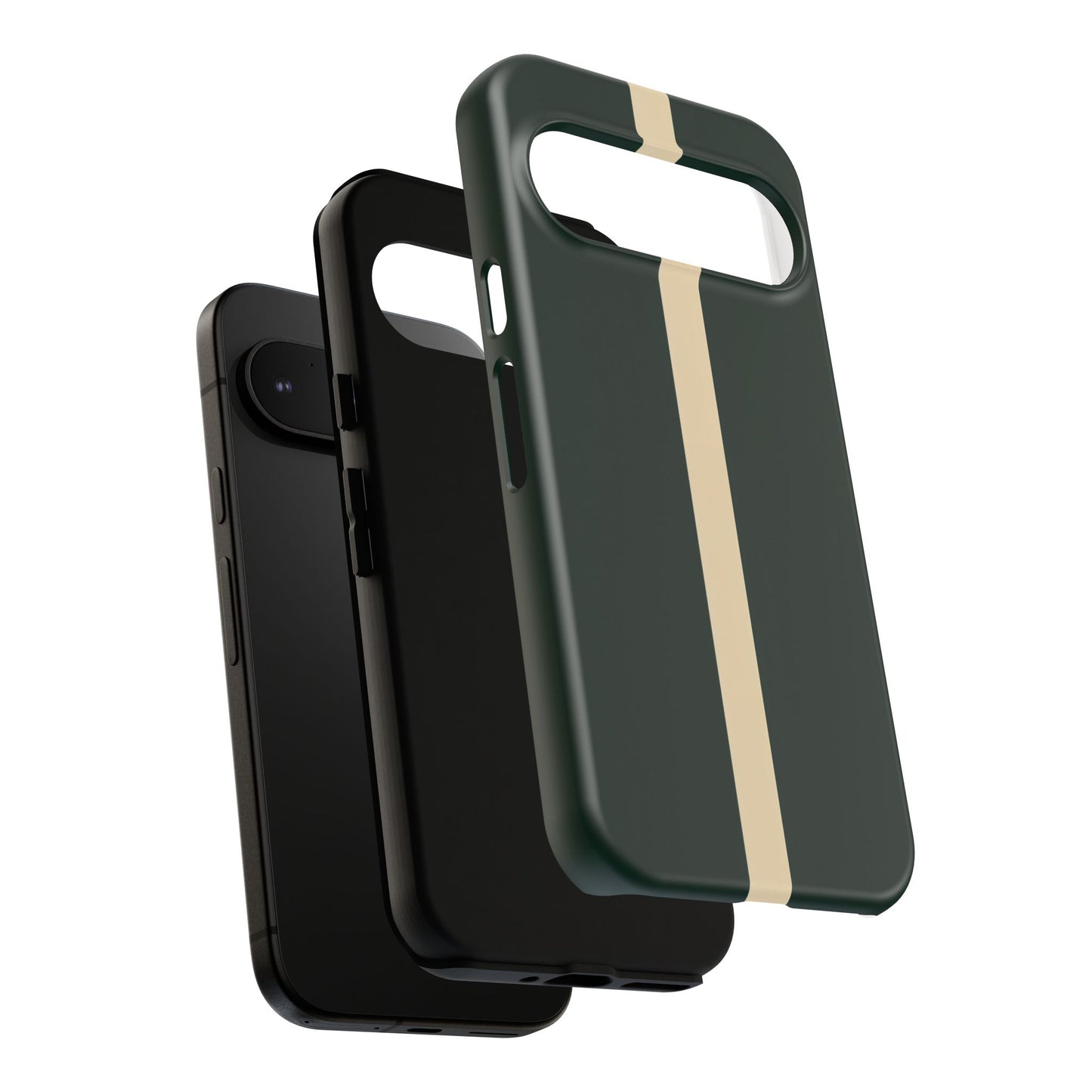 Google Pixel Case - British Racing Green Stripe Design