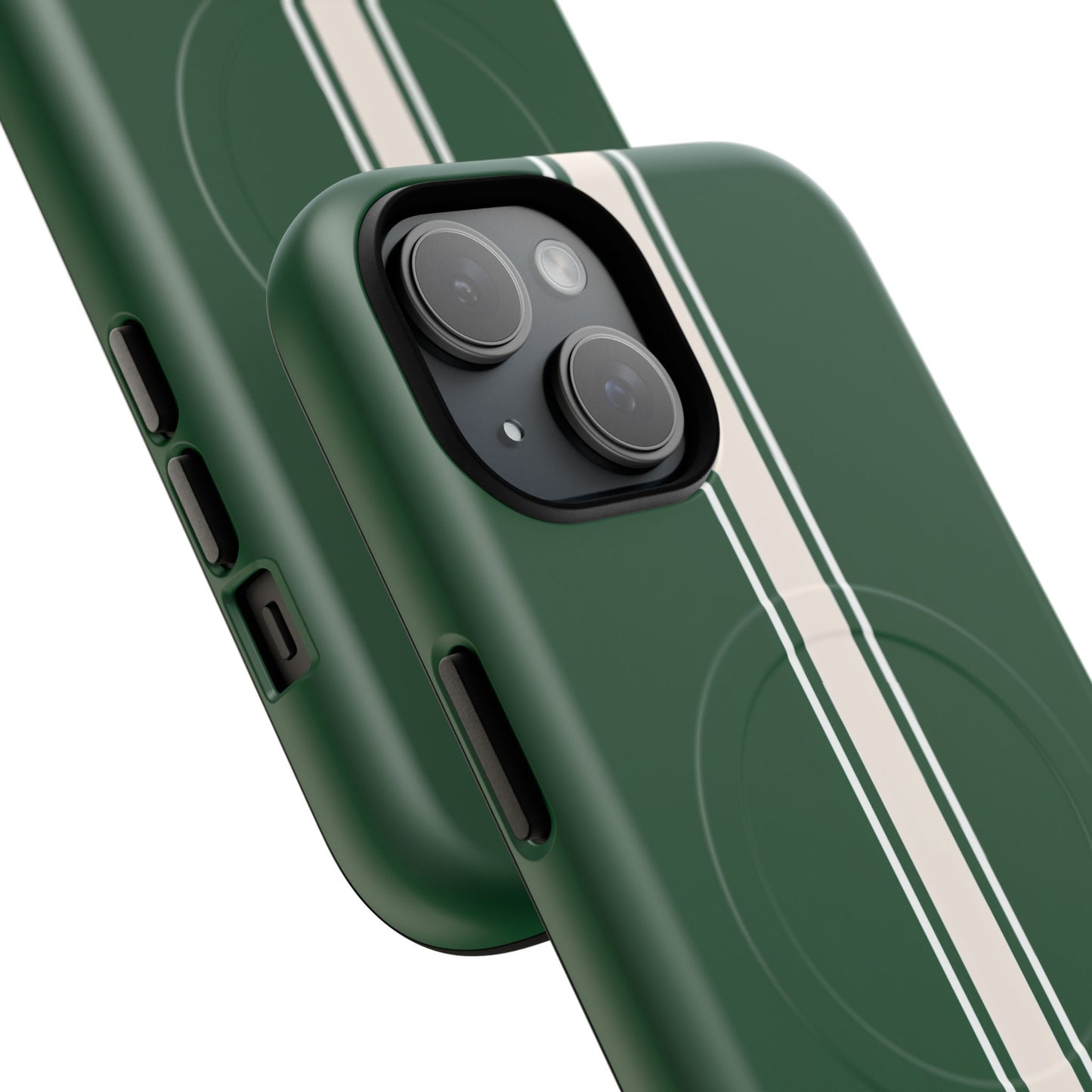 British Racing Green Stripe iPhone Case – Shockproof MagSafe® Compatible Cover