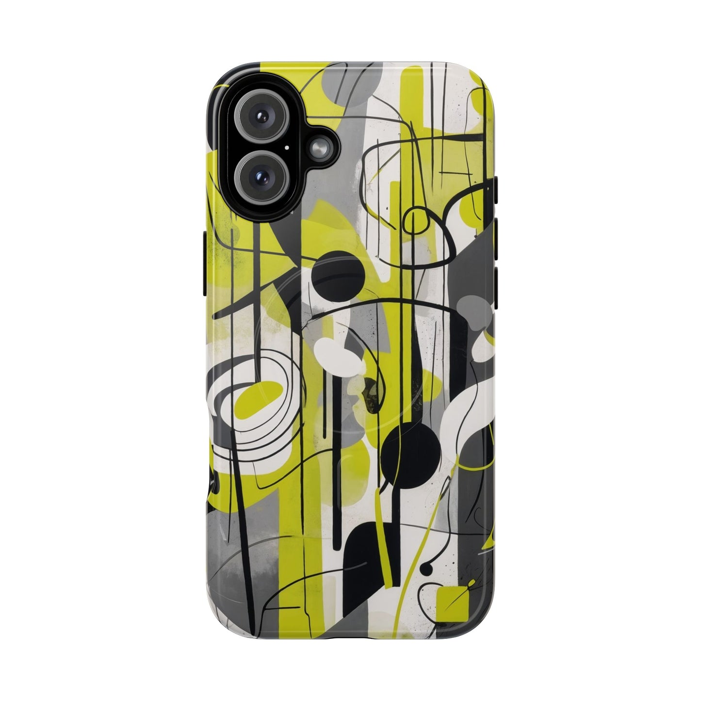 Neon Grid Abstract iPhone Case - Premium MagSafe Protective Cover