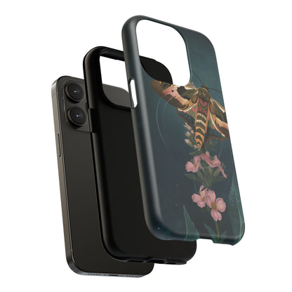 Rosebay at Midnight British Moth Botanical iPhone Case