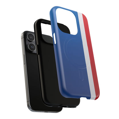 Tricolour Line iPhone Case - Luxury Shockproof MagSafe® Tough Cover