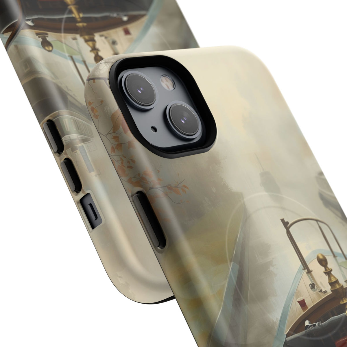iPhone Misty Narrowboat Stern Premium MagSafe Case