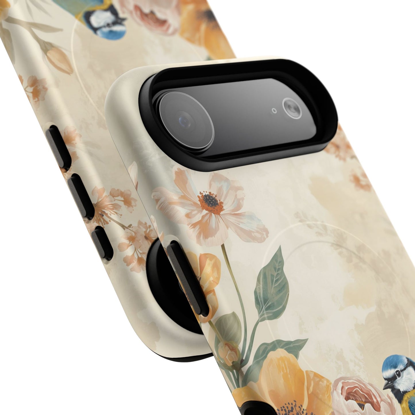 iPhone Floral Blue Tit MagSafe Tough Case