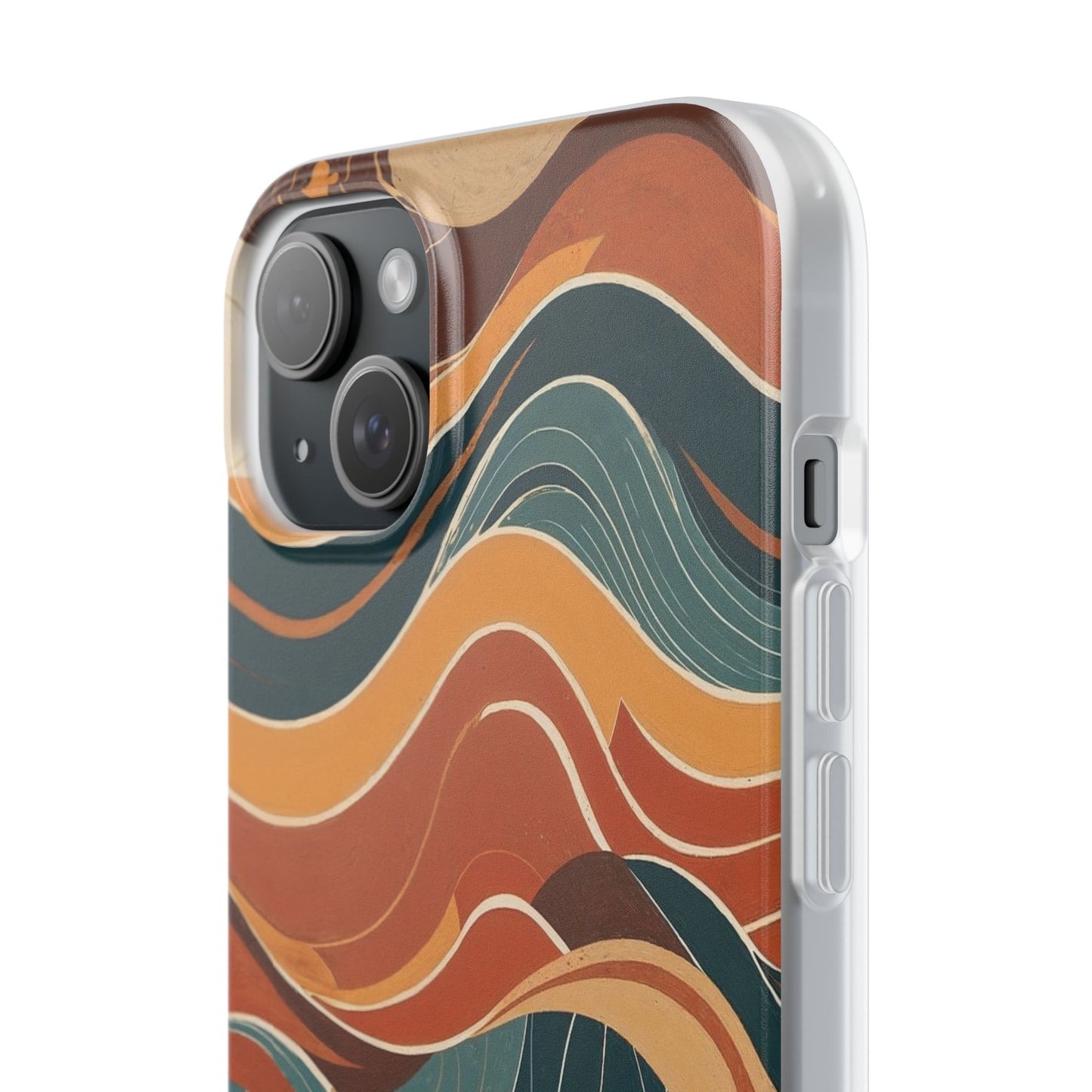 Abstract Autumn Leaves Waves Phone Case
