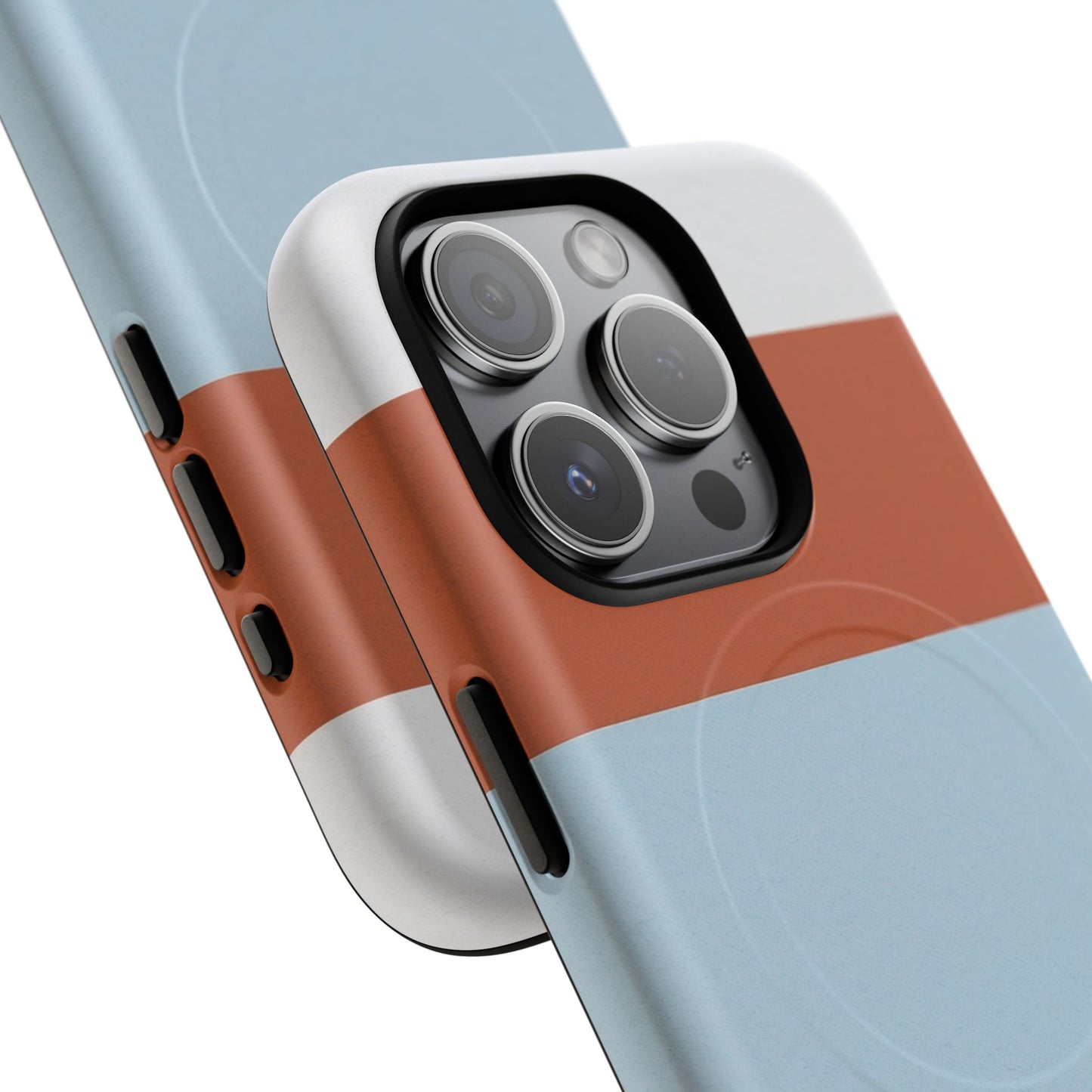 Coastal Horizon Colour-Block iPhone Case - Luxury Shockproof MagSafe® Compatible Tough Cover