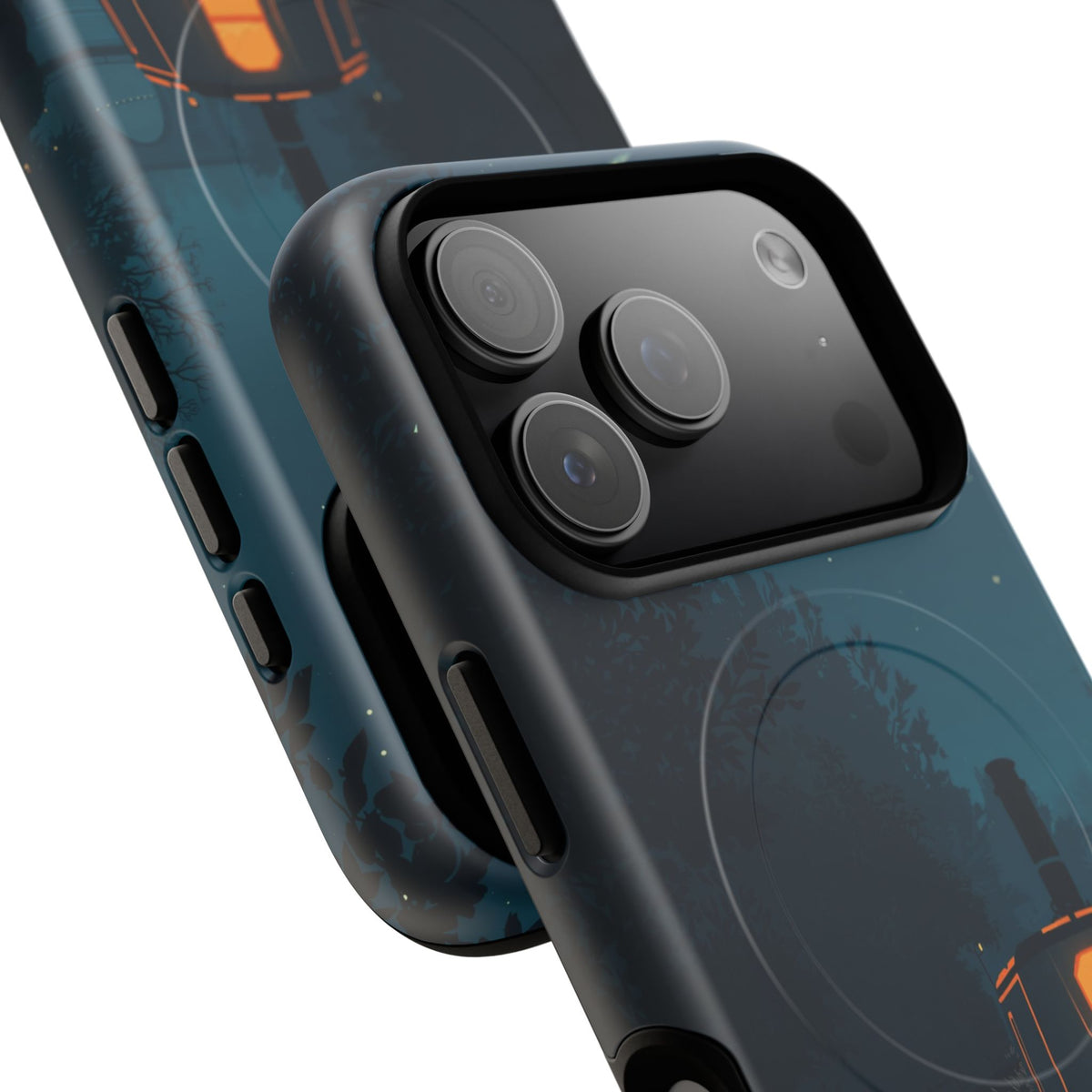 iPhone Night Narrowboat Canal Premium MagSafe Case